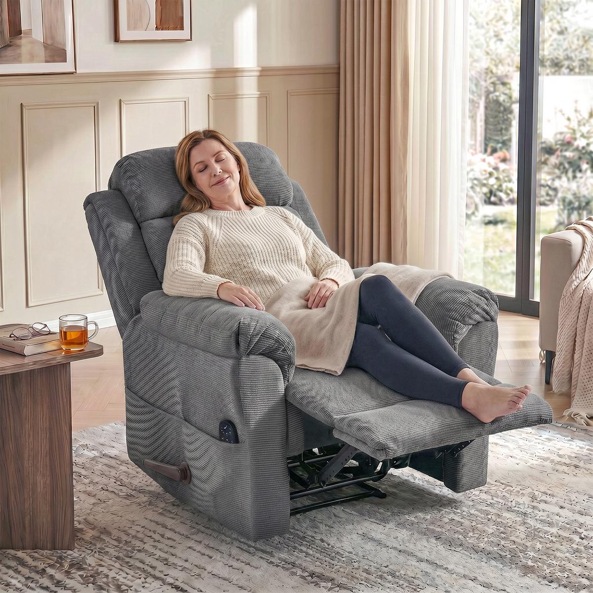 MASSAGESESSEL Polyester Grau - Grau, Textil/Metall (87/109/95cm) - HOMCOM