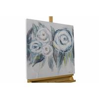ACRYLBILD HANDGEMALT 60/60 cm - Blau, Holz/Textil (60/60cm) - KUNSTLOFT