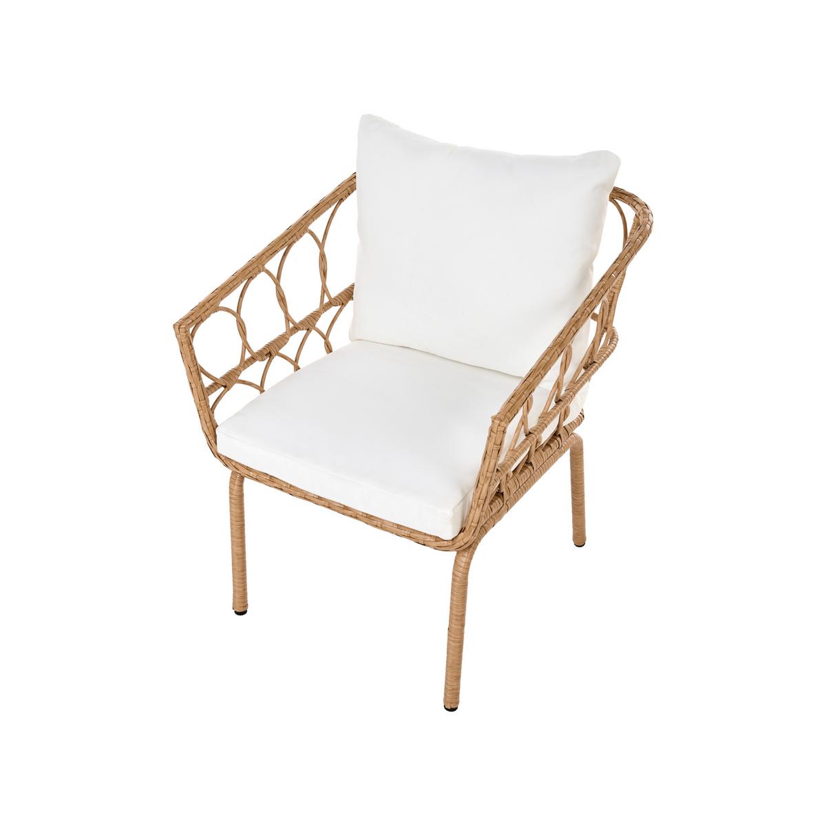 BISTRO-SET Polyrattan Hellbraun Ferla - Hellbraun, Kunststoff - Beliani
