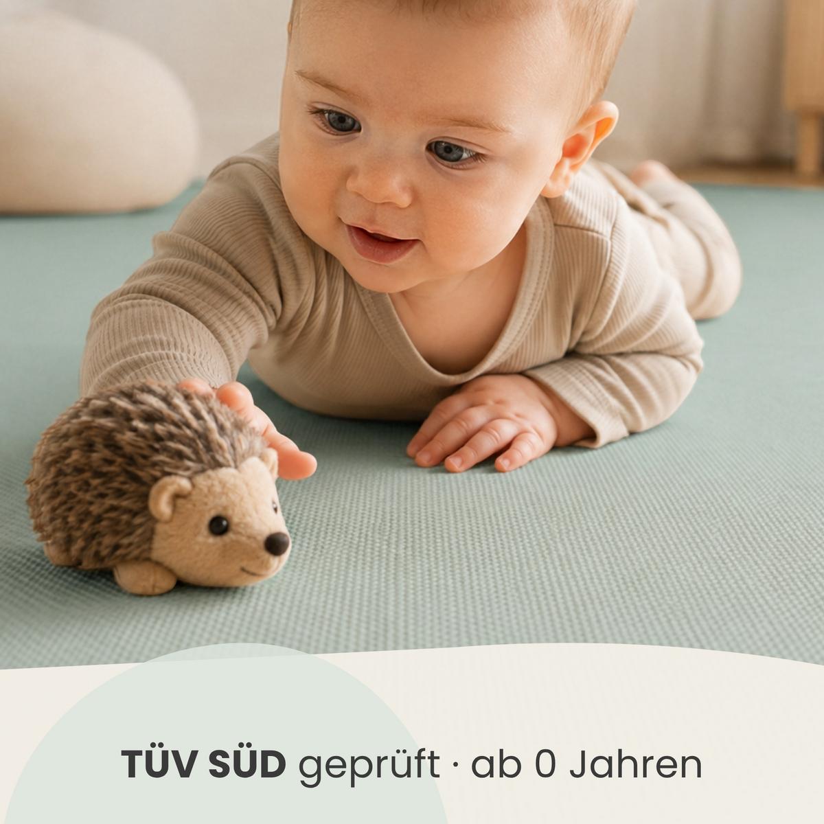 SPIELMATTE ab Null - 90 cm Baby Puzzlematte Mint - Mintgrün, Kunststoff (30/30cm) - Littletom