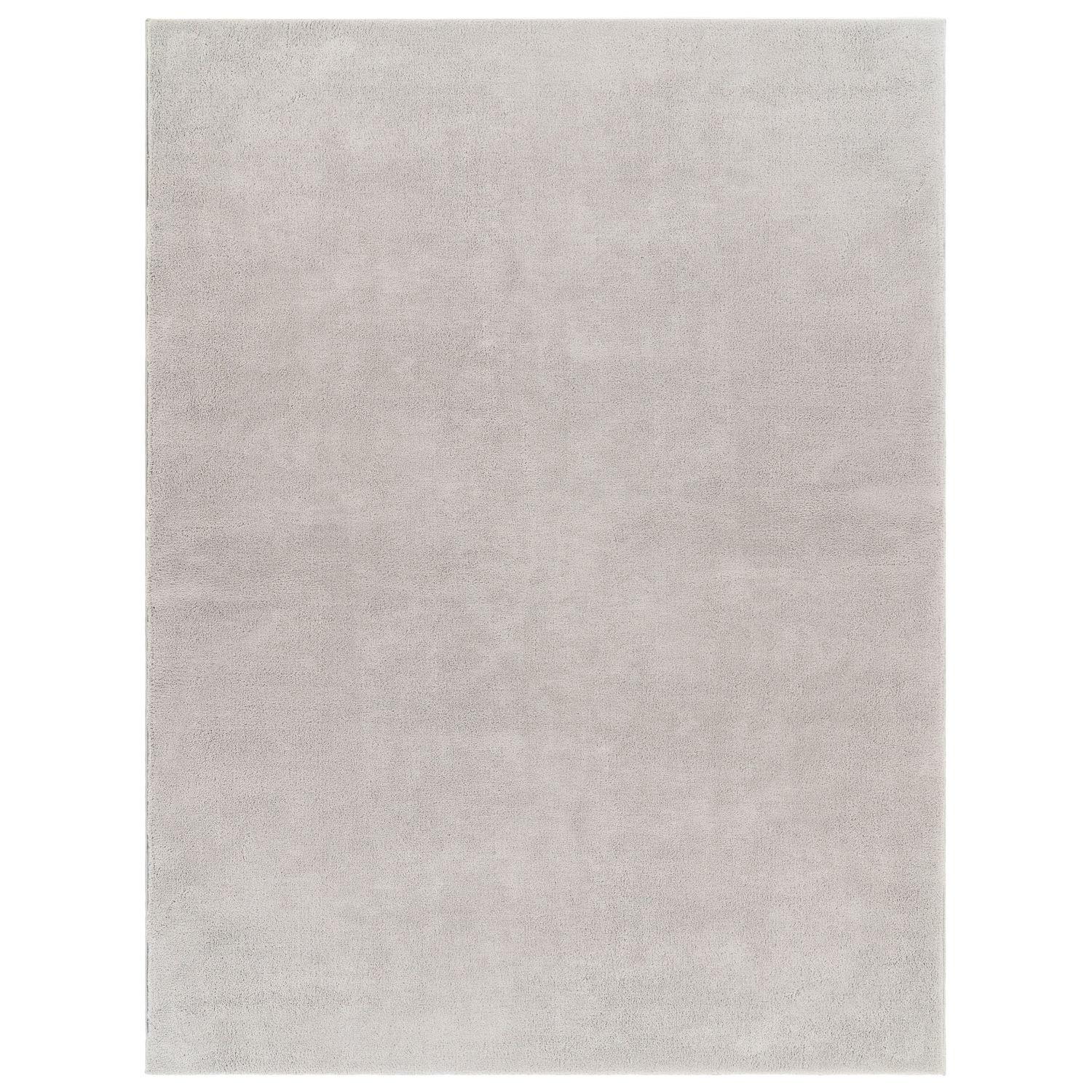 FLACHWEBETEPPICH Silberfarben 200 x 200 cm - Silberfarben, Kunststoff (200/200cm) - TT Home