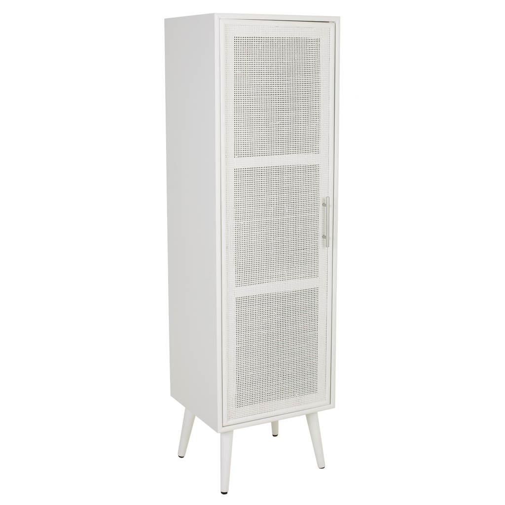 SCHRANK aus Holz und Gitter 41x37x140cm - Weiß, Holz (40.5/139.5/37cm) - Wanderlust