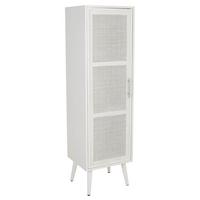 SCHRANK aus Holz und Gitter 41x37x140cm - Weiß, Holz (40.5/139.5/37cm) - Wanderlust
