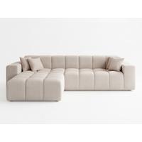 ECKSOFA Loopo Beige Links - Beige, Holz/Textil (265/180cm) - Graingold