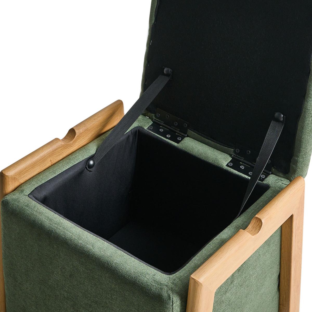 POUF mit Stauraum Stoff 45 cm Grün Edland - Grün, Textil (45/44/43cm) - Beliani