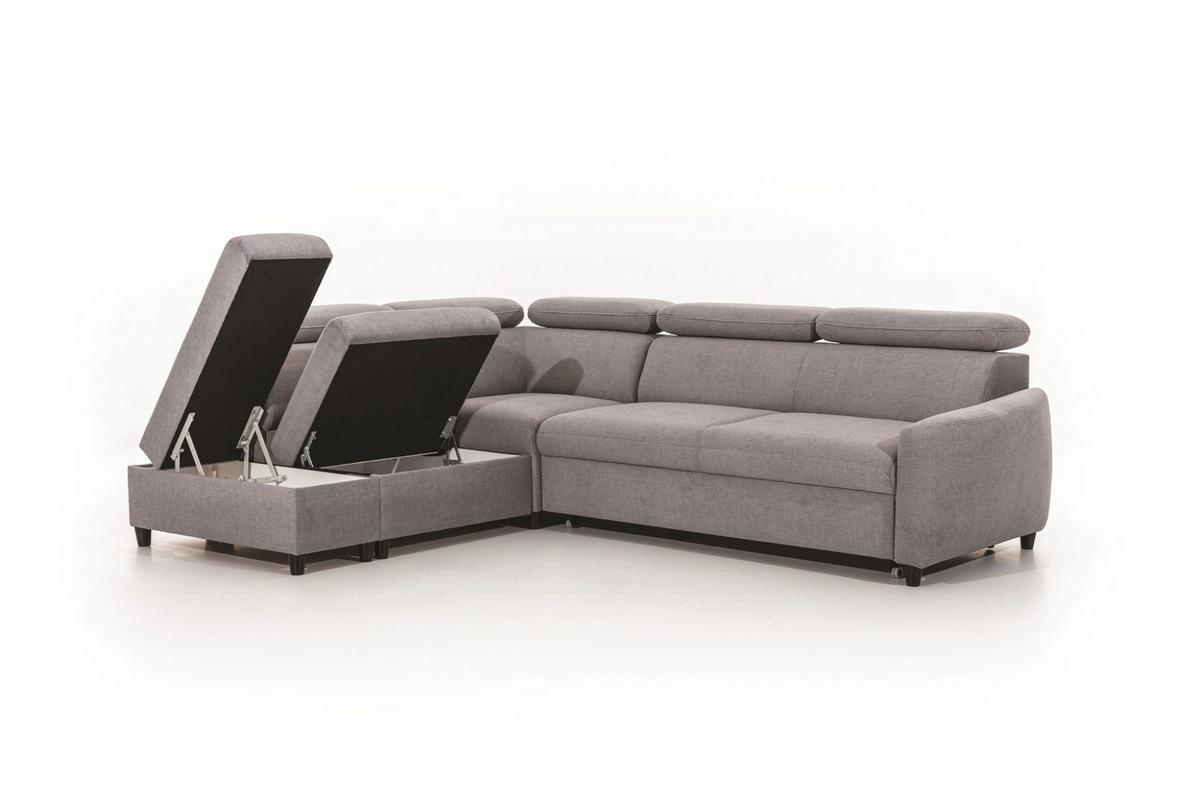ECKSOFA Schlafsofa Anton In Esito - Rosa, Holzwerkstoff/Textil (205/265cm) - Fun Möbel