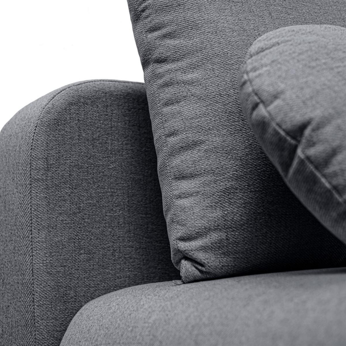 SCHLAFSOFA CLAIRE, zweisitzig, mit Schlaffunktion, Neve 90 - Grau, Textil (208/90/95cm) - Lookway