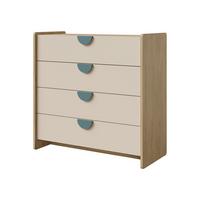 KINDERKOMMODE Lexi 4S 10 - Blau/Eichefarben, Holzwerkstoff/Kunststoff (94/91/40cm) - MIRJAN24