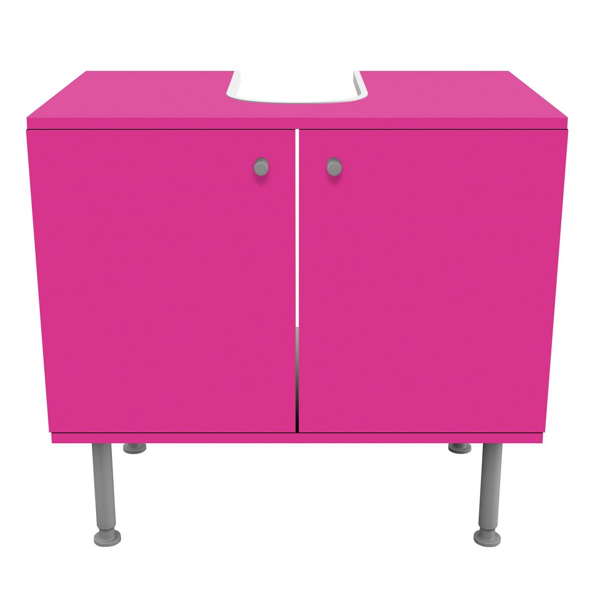 WASCHBECKENUNTERSCHRANK Colour Pink 60/55/35 cm - Pink, Holzwerkstoff (60/55/35cm) - Bilderwelten