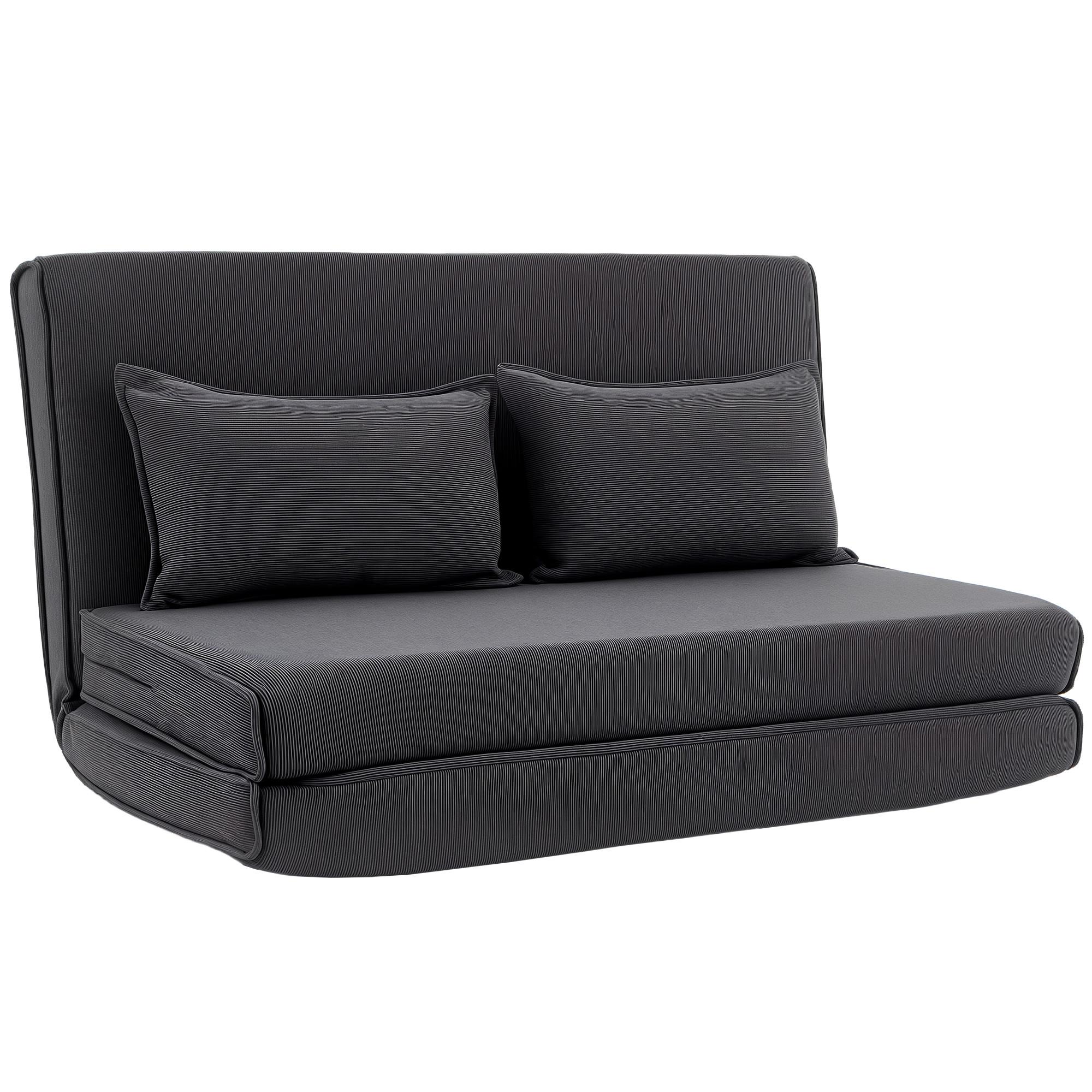 BODENSTUHL Polyester Dunkelgrau - Dunkelgrau, Textil (208/13/135cm) - HOMCOM