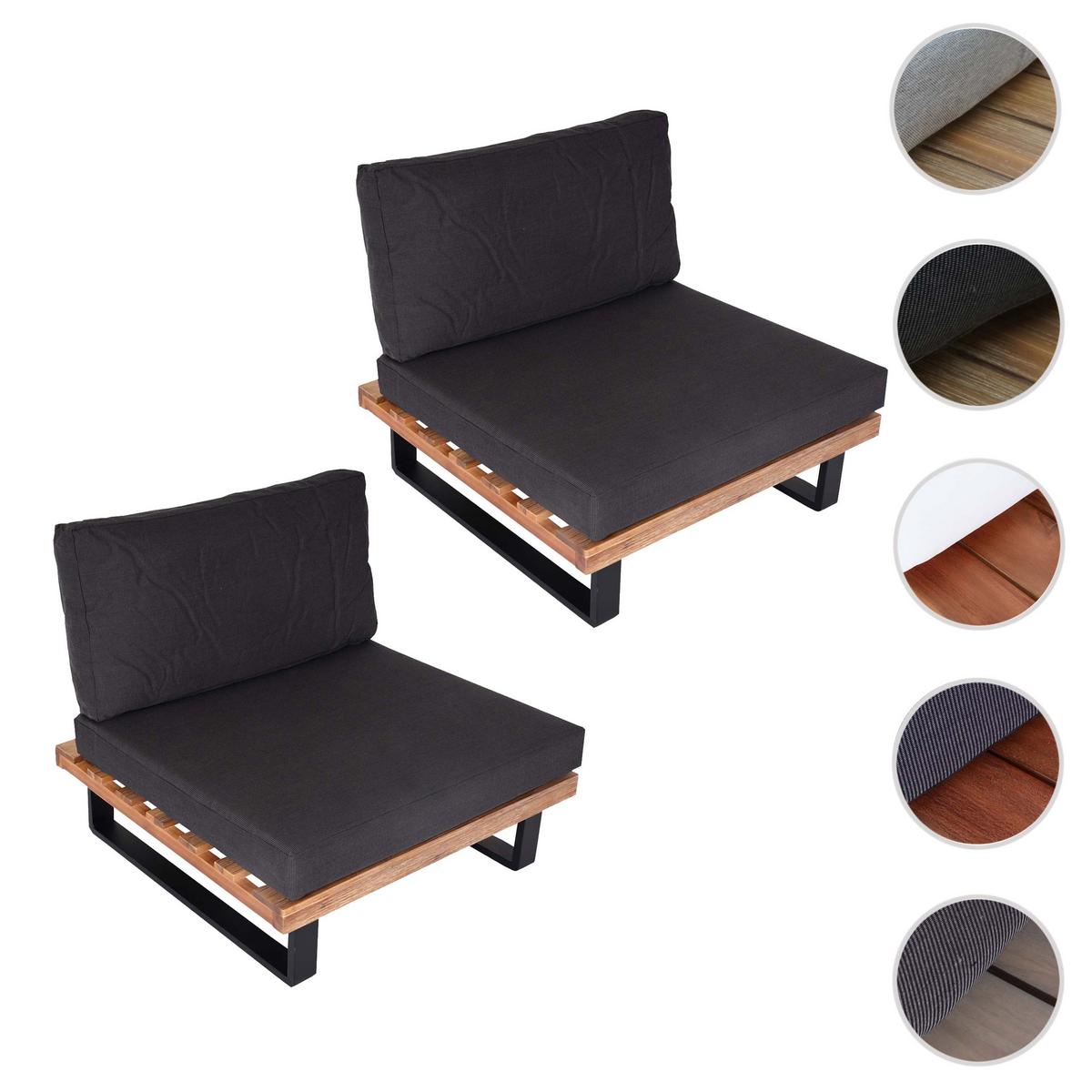 LOUNGE-SESSEL Schwarz, Beige, Anthrazit - Beige/Anthrazit, Holz (82/75/82cm) - MCW