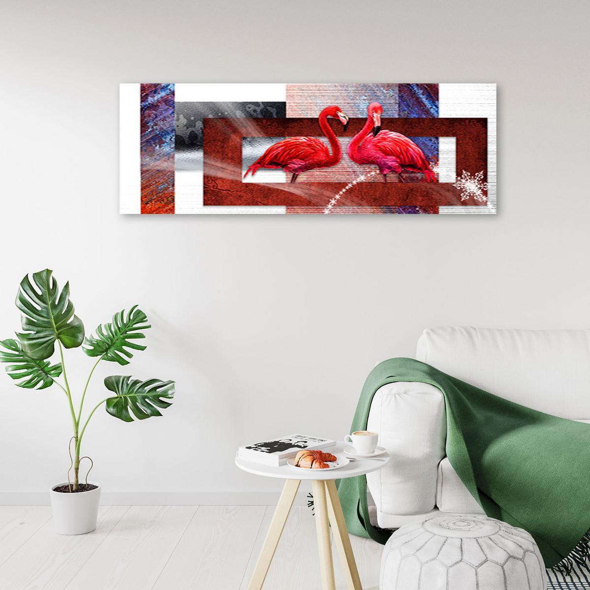 KUNSTDRUCK Rot 90/30 cm - Rot, Textil (90/30cm) - KUNSTLOFT