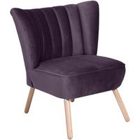 SESSEL Kadisha Bezug Samtvelours Buche natur / purple - Buchefarben/Lila, Kunststoff (70/80/66cm) - 58aufmkessel