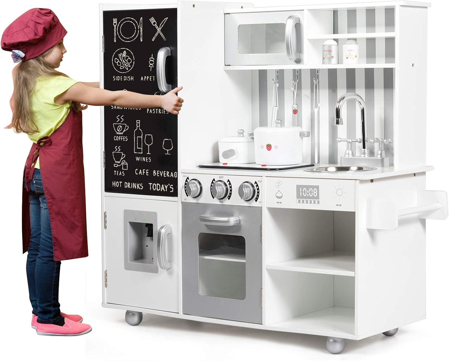 KINDERKÜCHE Weiß - Weiß, Holz (83/80/32cm) - COSTWAY