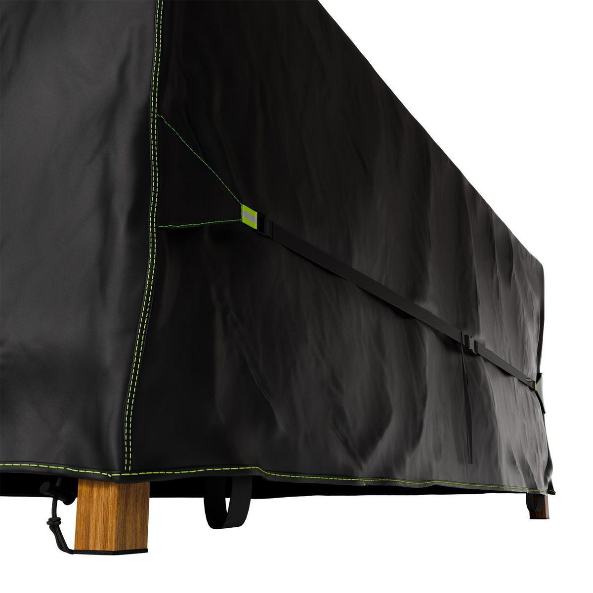 GARTENMÖBELABDECKUNG CoverSafe Pro schwarz - Schwarz, Kunststoff (190/80/240cm) - Juskys
