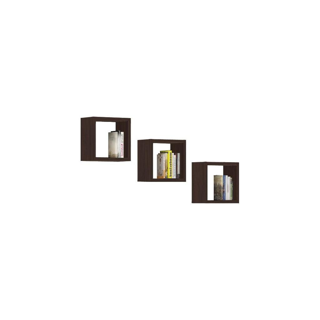 WANDREGAL Dunkelbraun 25/25/15 - Dunkelbraun, Holzwerkstoff (25/25/15cm) - RAUMHIRSCH FURNITURE