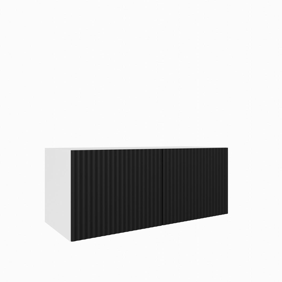 LOWBOARD VAREN 100/41/40 cm, Hängender TV-Schrank Weiß / Schwarz - Schwarz/Weiß, Holzwerkstoff (100/41/40cm) - MASSENO