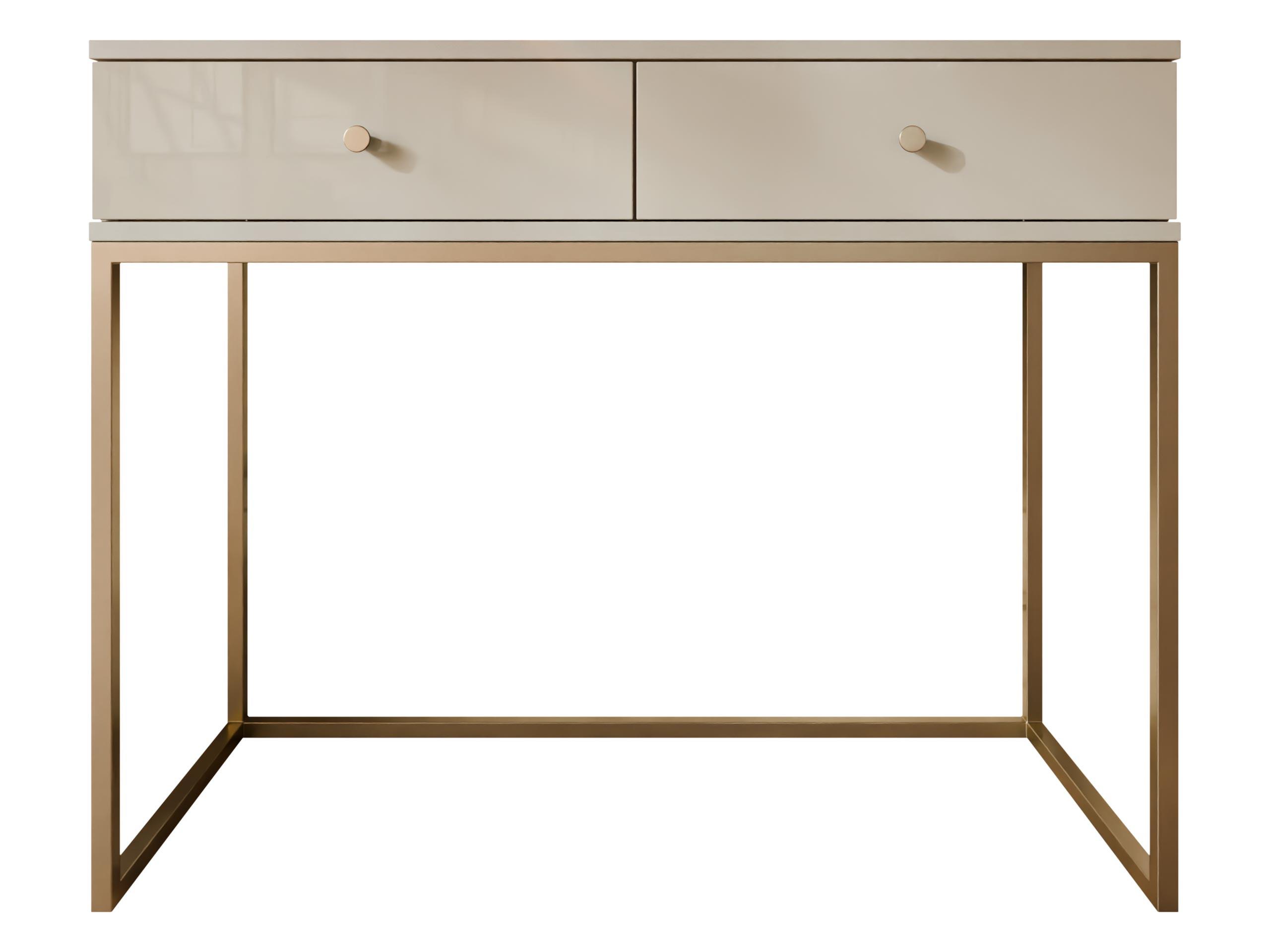 SCHMINKTISCH Esipix - Kaschmir/Goldfarben, Holzwerkstoff/Metall (40/100/80cm) - MIRJAN24