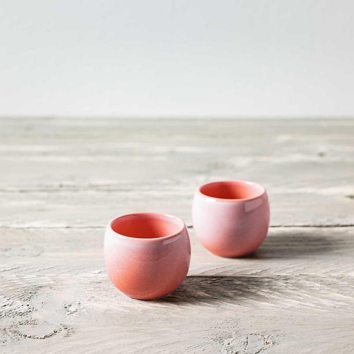 EIERBECHER Perlemor Home Coral rosa-rot 50 ml 2er Set - Rot/Rosa, Keramik (5.3/4.4/5.3cm) - like.Villeroy & Boch