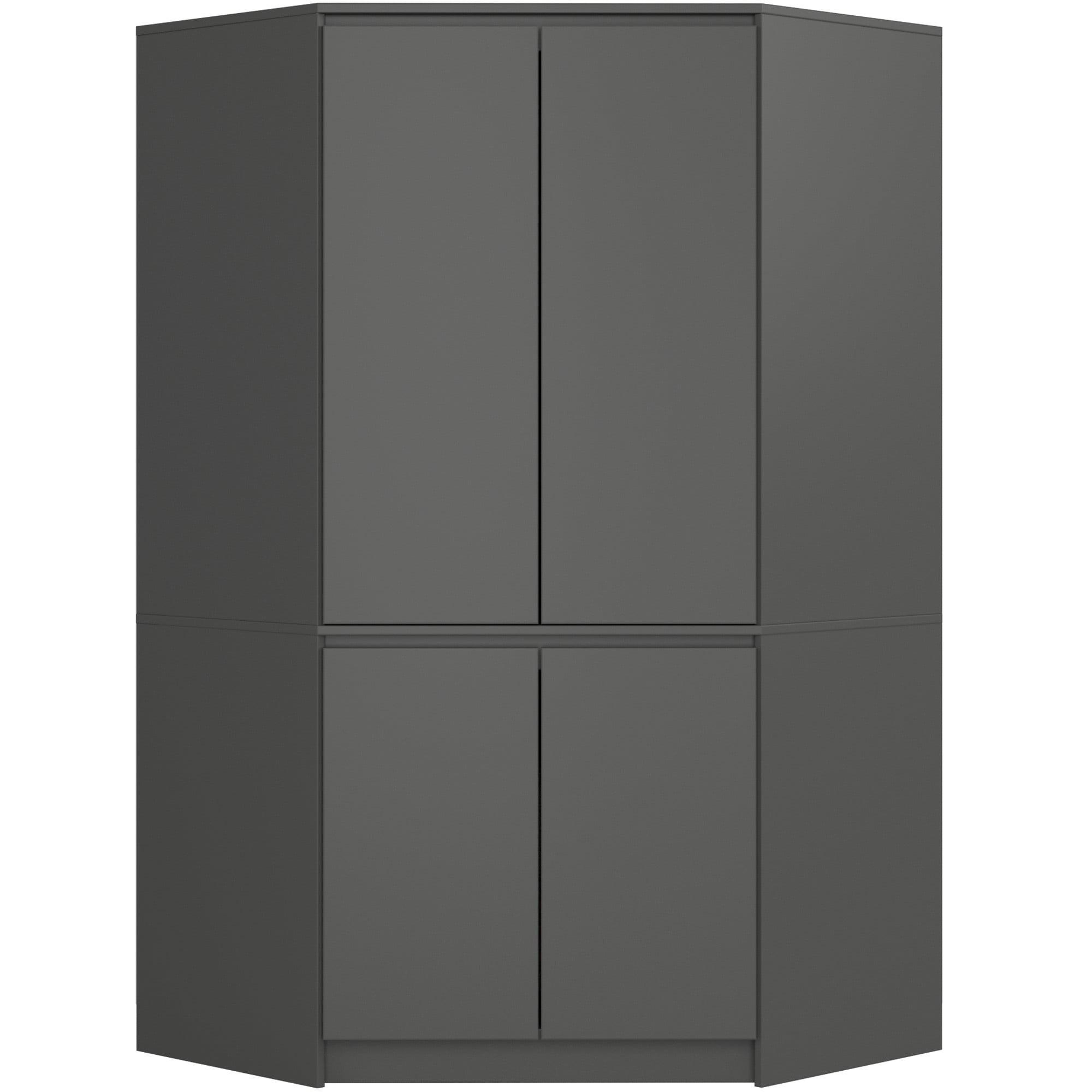 KLEIDERSCHRANK Graphit Grau 180/100/50 - Graphitfarben, Holzwerkstoff (100/180/50cm) - RAUMHIRSCH FURNITURE