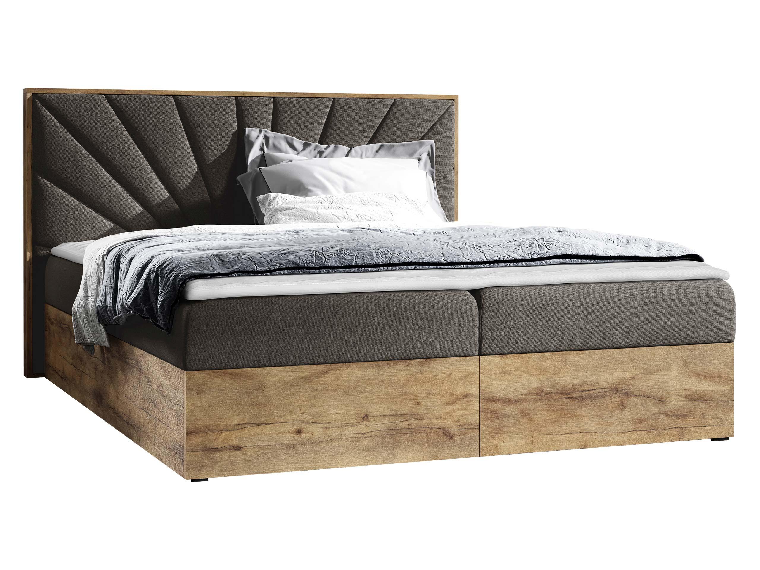 BOXBETT Wood 7 - H3 - Braun, Holz/Textil (180/200cm) - MIRJAN24