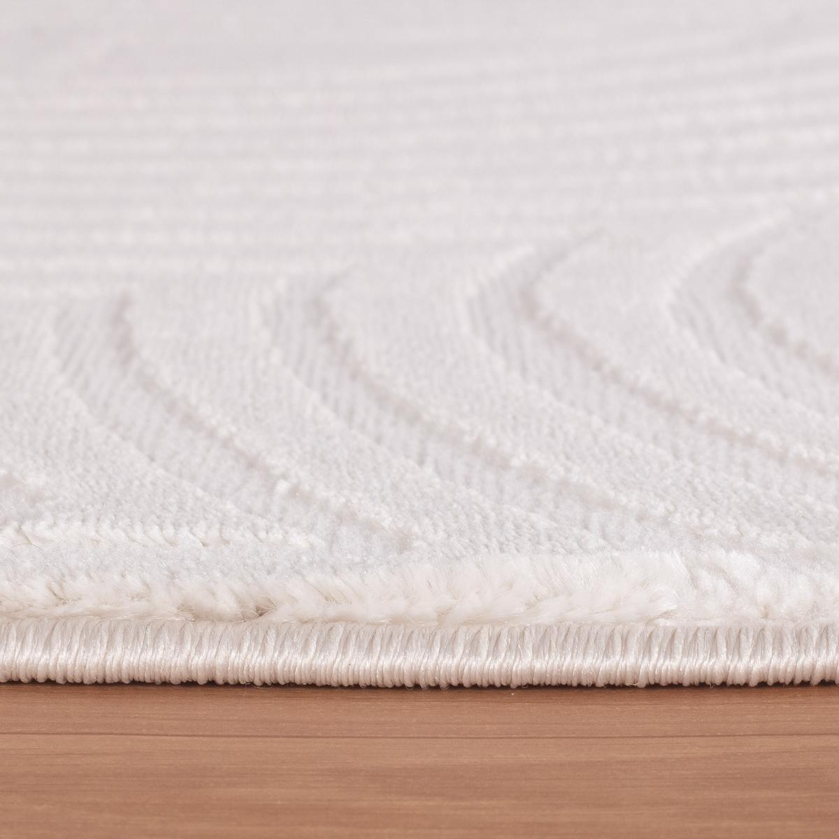 TEPPICH Kurzflor ILLER in Creme, mit 3D-Design, Florhöhe 12 mm, 240 x 340 cm - Beige, Textil (340/240cm) - KADIMA DESIGN