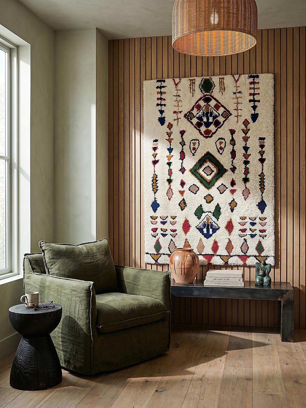 WOLLTEPPICH BRUE, mit Rautenmuster, Bunt, 160 x 230 cm - Multicolor, Textil (230/160cm) - KADIMA DESIGN