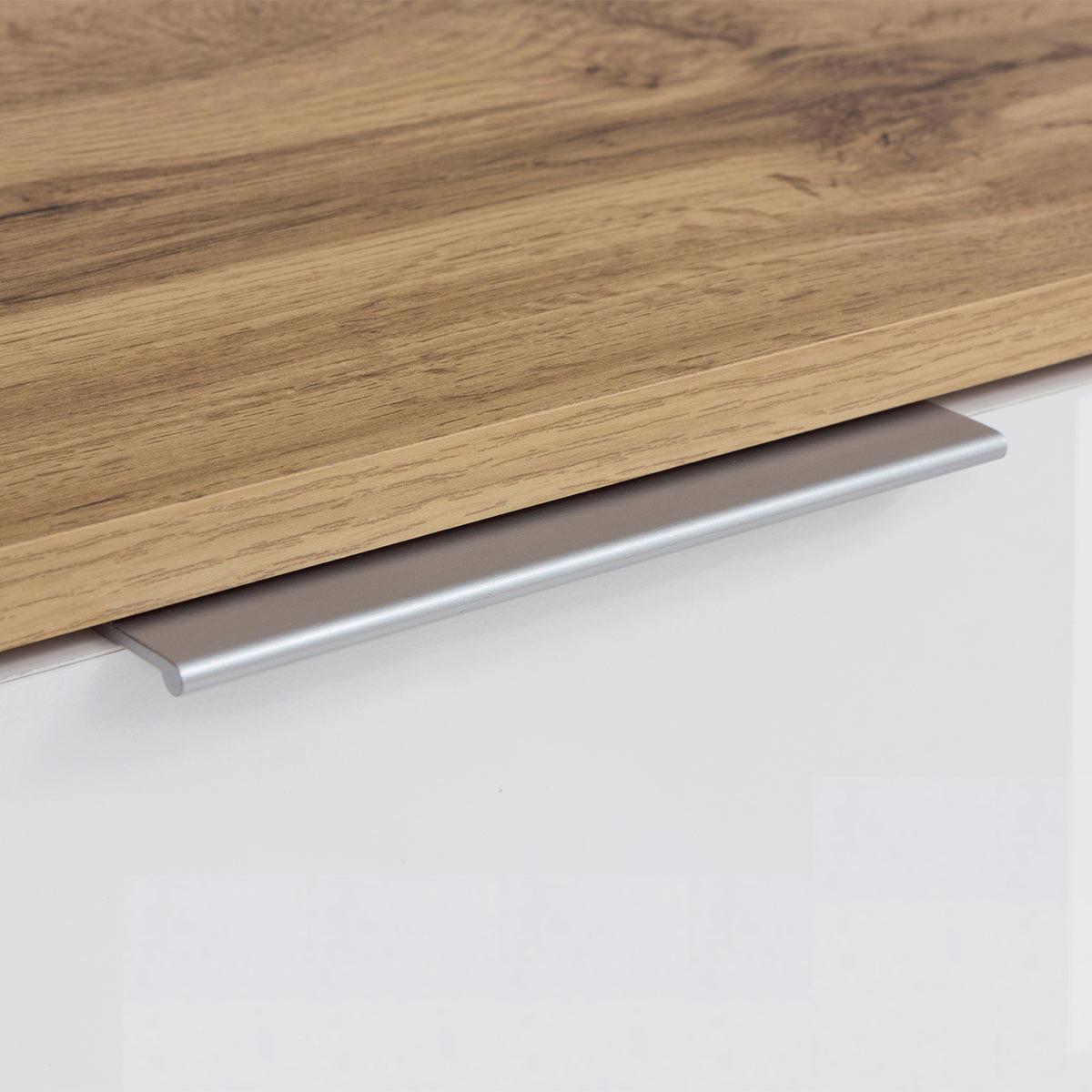 SIDEBOARD Selma Weiß und Holz - Weiß, Holzwerkstoff (104/106/41cm) - Petits-meubles