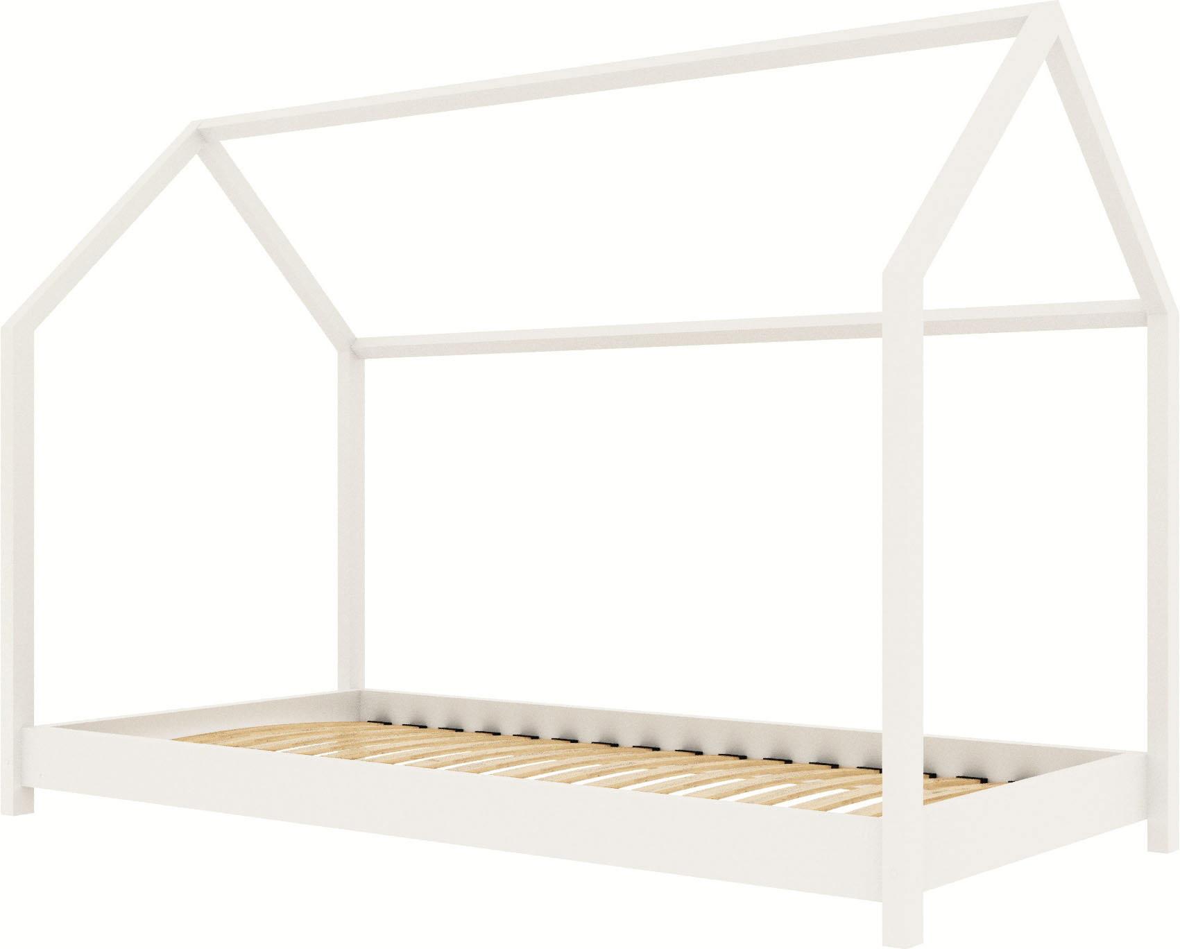 HAUSBETT Dala aus Holz, Weiß 80x180 cm - Weiß, Holz (180/80cm) - WFL GROUP