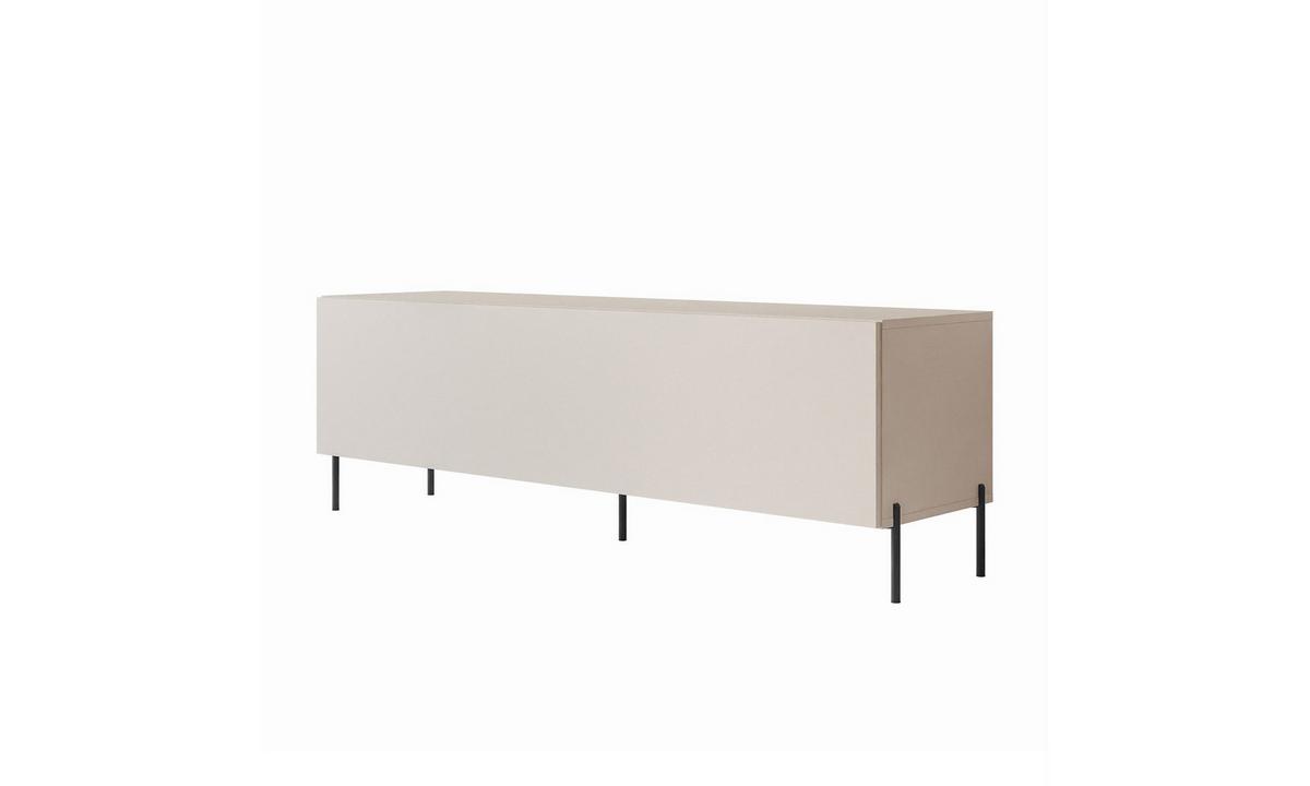 TV-SCHRANK COLGANTE 150/40/50 cm gerade schwarze Füße ohne LED-Beleuchtung Kaschmir - Kaschmir/Schwarz, Holzwerkstoff (150/50/40cm) - Lookway