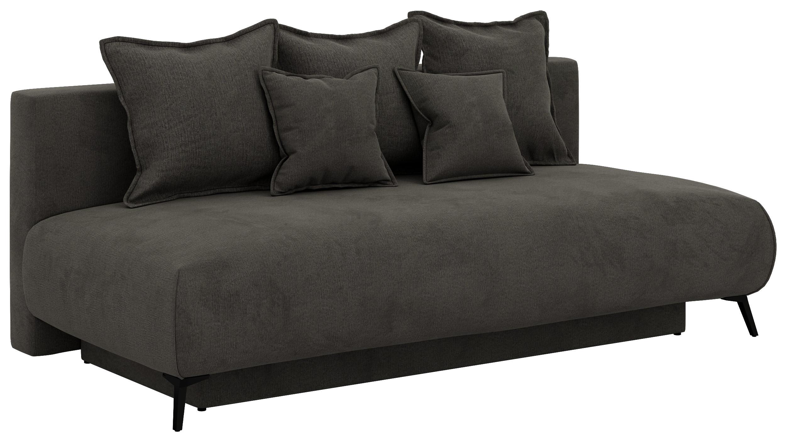 3-SITZER SOFA VIRENO - Dunkelgrau Velvet - Dunkelgrau/Schwarz, Textil/Metall (197/95/102cm) - MKS
