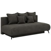 3-SITZER SOFA VIRENO - Dunkelgrau Velvet - Dunkelgrau/Schwarz, Textil/Metall (197/95/102cm) - MKS