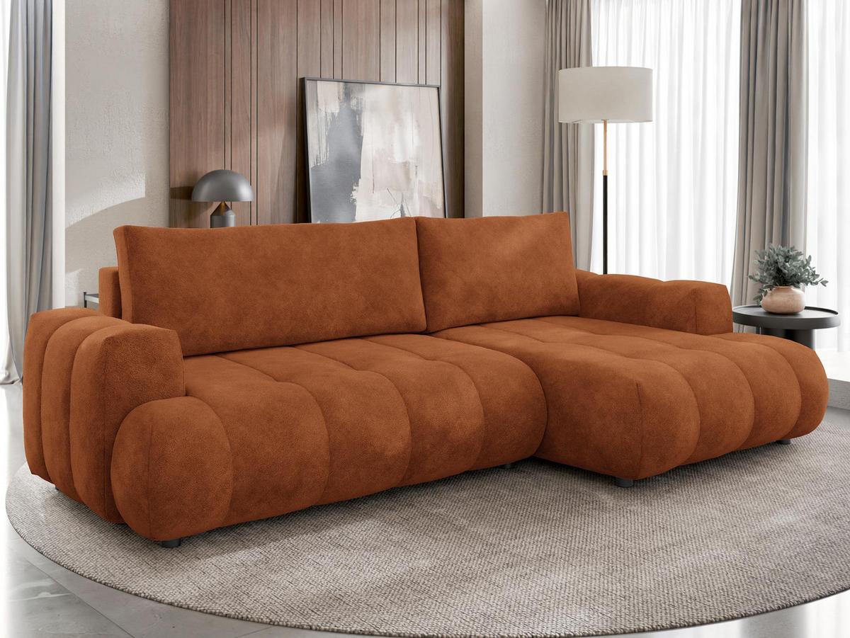 ECKSOFA Haiti, Seite: Rechts 2R+LC - Schwarz/Bronzefarben, Holz/Textil (156/276cm) - MIRJAN24
