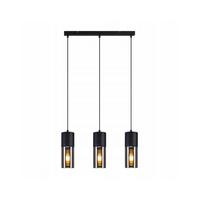 PENDELLEUCHTE Elmar 3-flammig 50/10/150 cm - Schwarz, Metall (50/10/150cm) - Nettlife