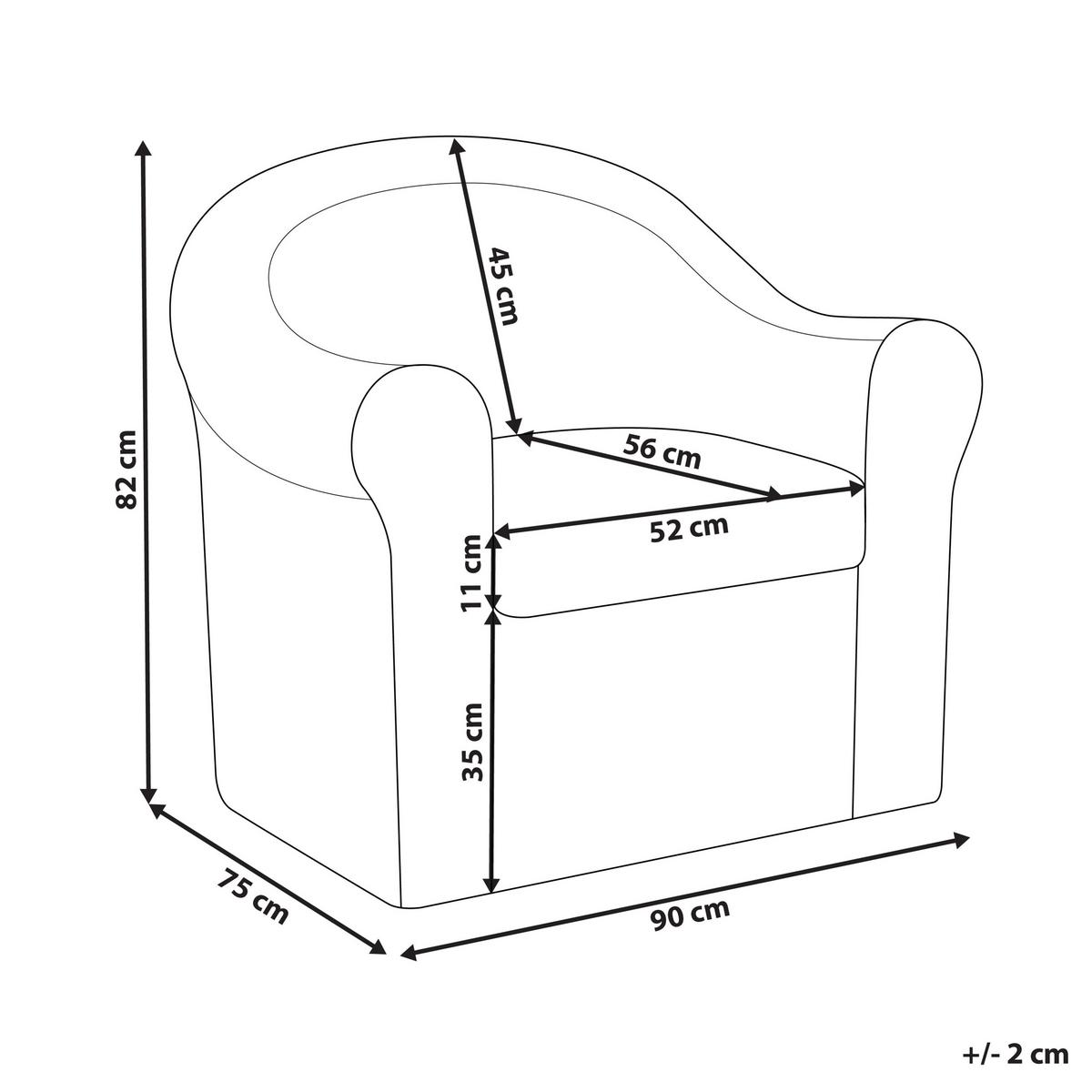 GARTENSTUHL Rattan Natürlich Livadeia - Naturfarben/Weiß, Naturmaterialien (90/82/75cm) - Beliani