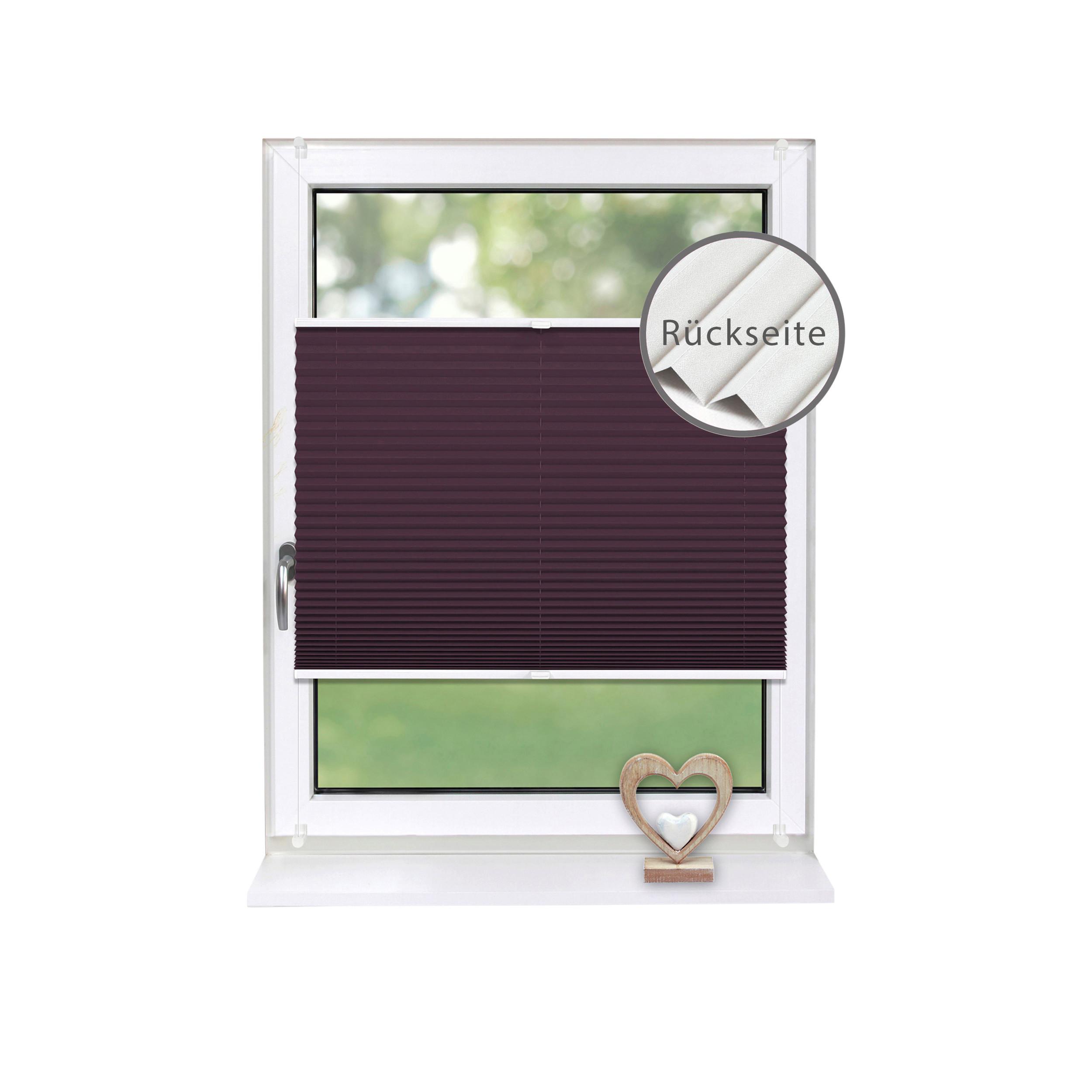 PLISSEE Thermo Basic 85 x 210cm Klemmfix ohne Bohren - Violett, Textil (85/210/210cm) - Deco-Raum