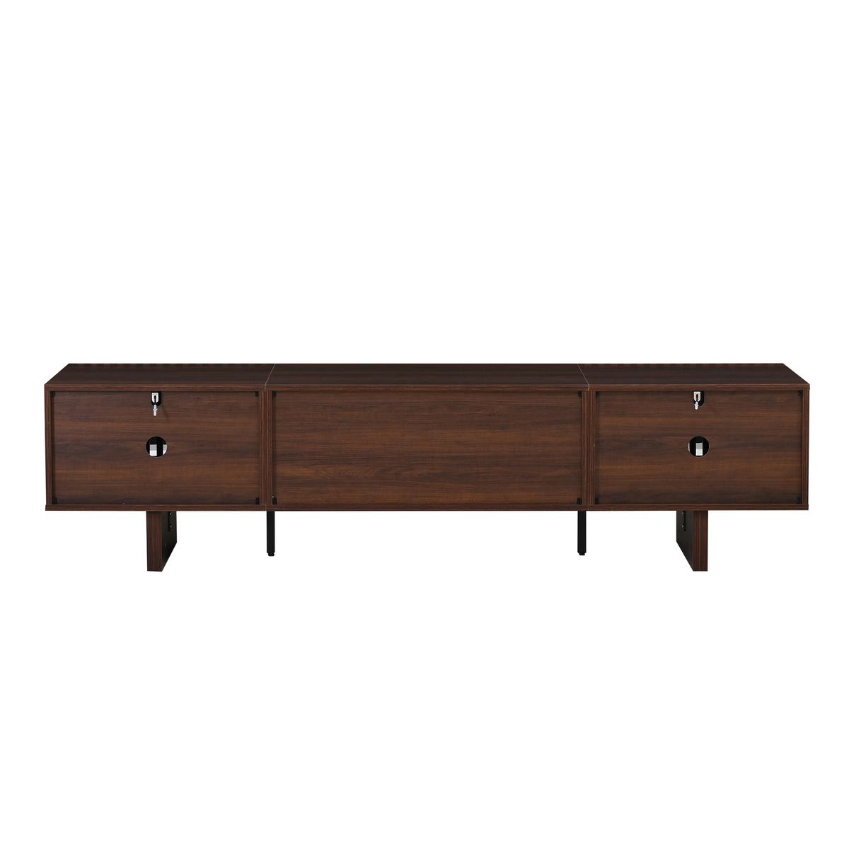 TV-LOWBOARD Walnuss-Optik 180 cm für Fernseher bis 75 Zoll - Alteiche, Holzwerkstoff (180/45/40cm) - Urban Meuble