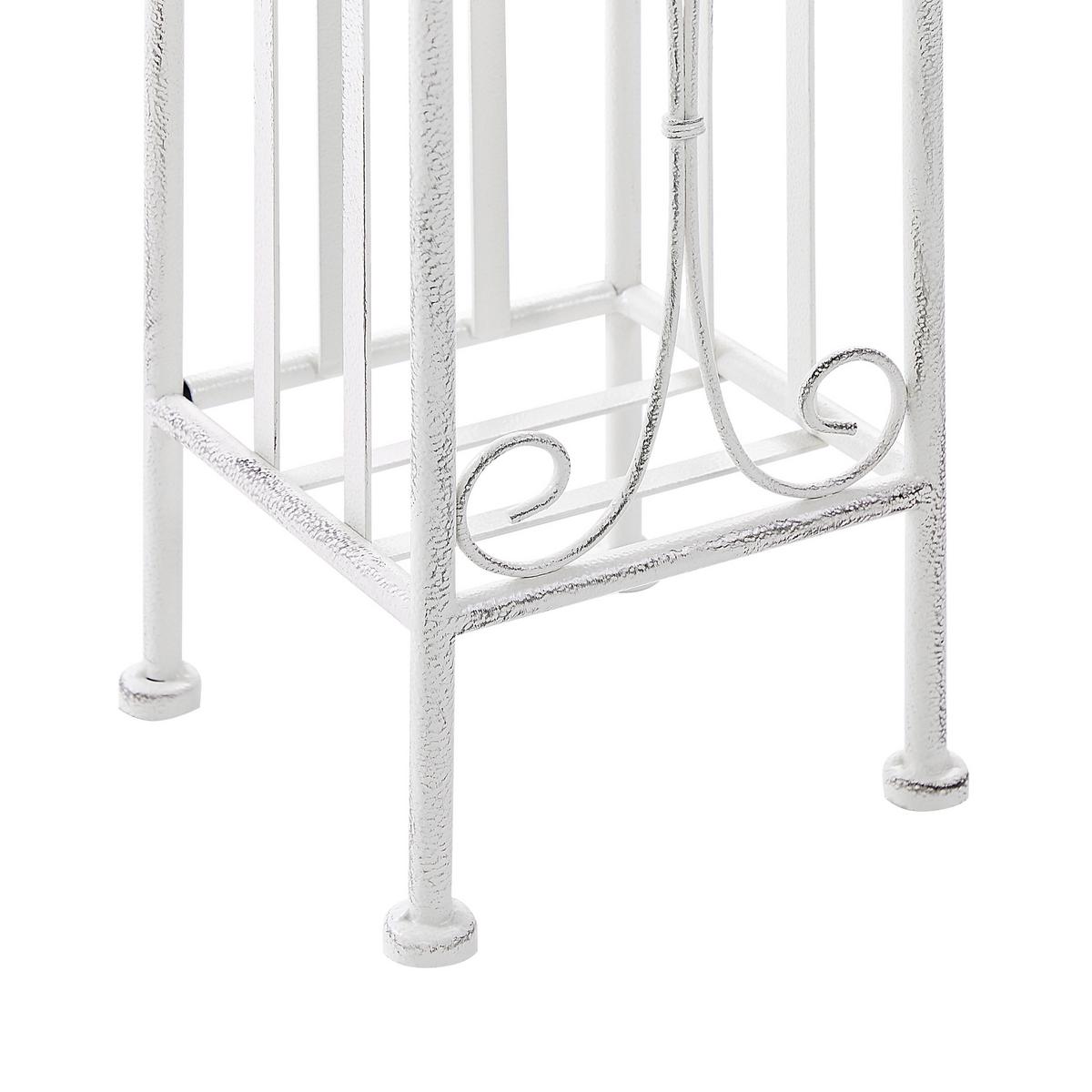 TOILETTENPAPIERSTÄNDER Metall Antik Optik weiß Brisa - Weiß, Metall (18/68/15cm) - Beliani