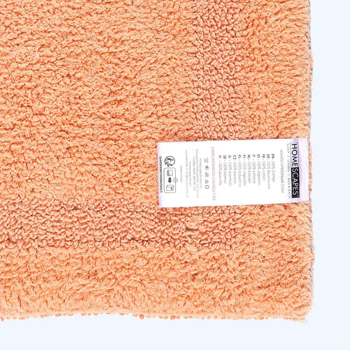 DUSCHVORLEGER 50/50 cm, 100% Baumwolle, wendbar - Orange, Textil (50/50cm) - Homescapes