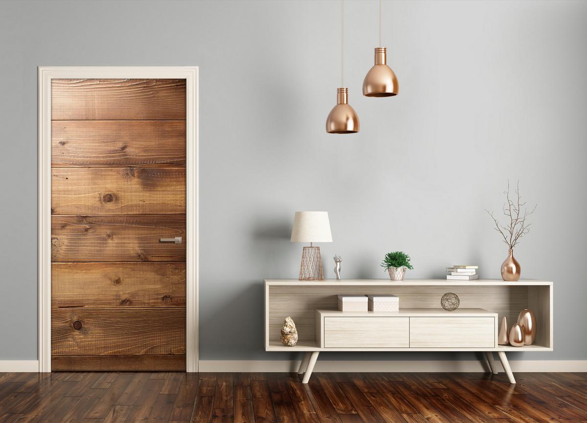 TÜRAUFKLEBER 85x205 cm Dekorativ für Türen - Braun, Kunststoff (85/205/0.01cm) - TULUP