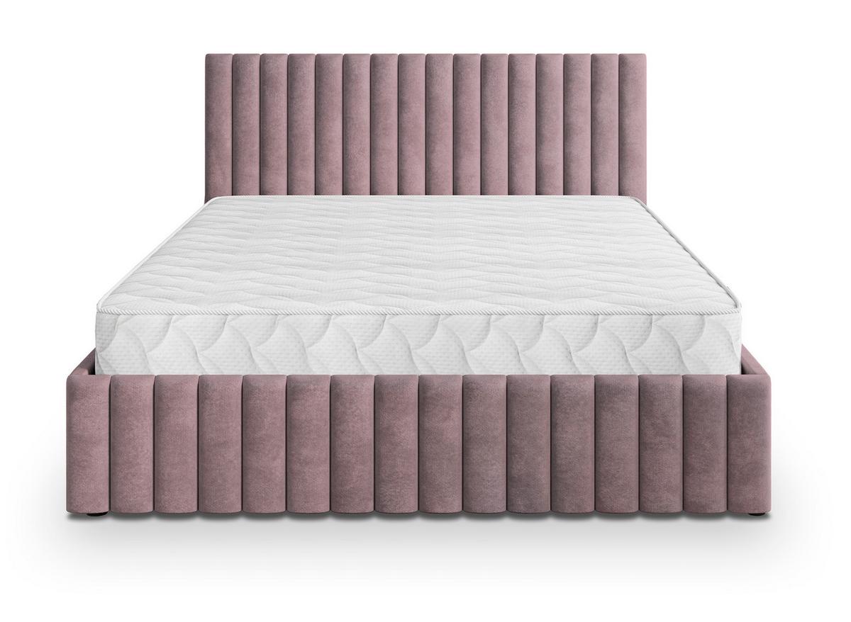 POLSTERBETT CARMIA K 200x200 cm mit Bettkästen - Rosa - Rosa, Holz/Textil - MASSENO