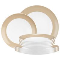 TAFELSERVICE Liberty Pure Colors Dusty Beige 12-tlg. - Beige, Keramik (2/2/2cm) - Seltmann Weiden