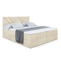 BOXBETT mit Matratze H3 und Lattenrost - BARWA - 160 x 200 Beige - Beige, Holzwerkstoff (160/200cm) - ALTDECOR