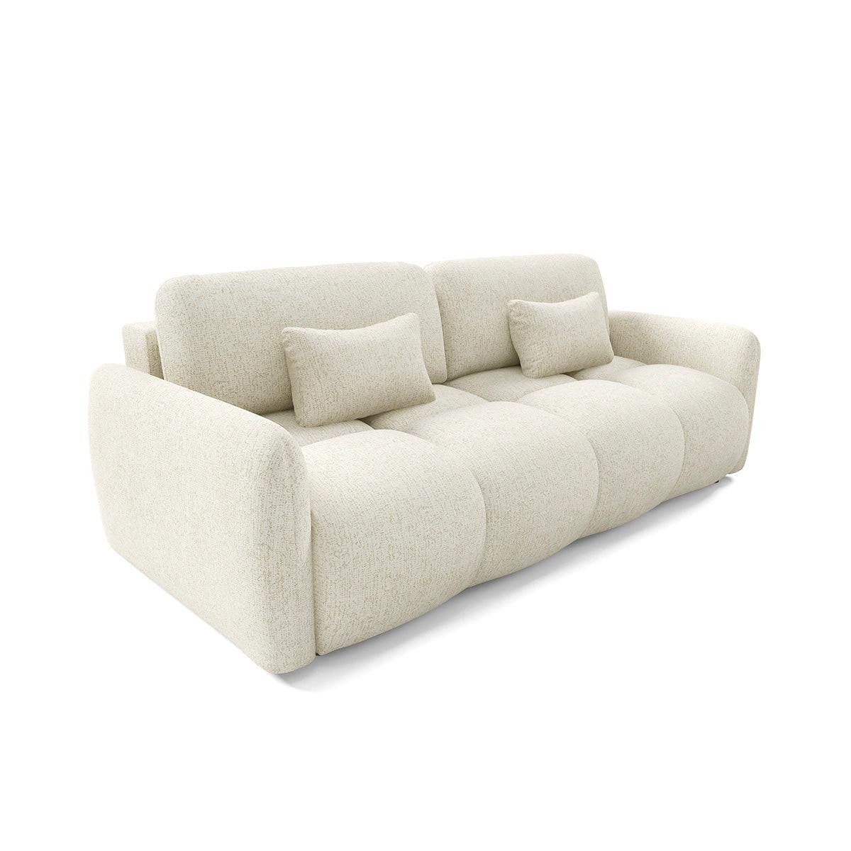 SOFA Vittoria 3 Sitzplätze Cremefarben - Weiß, Holz (236/95/121cm) - Petits-meubles
