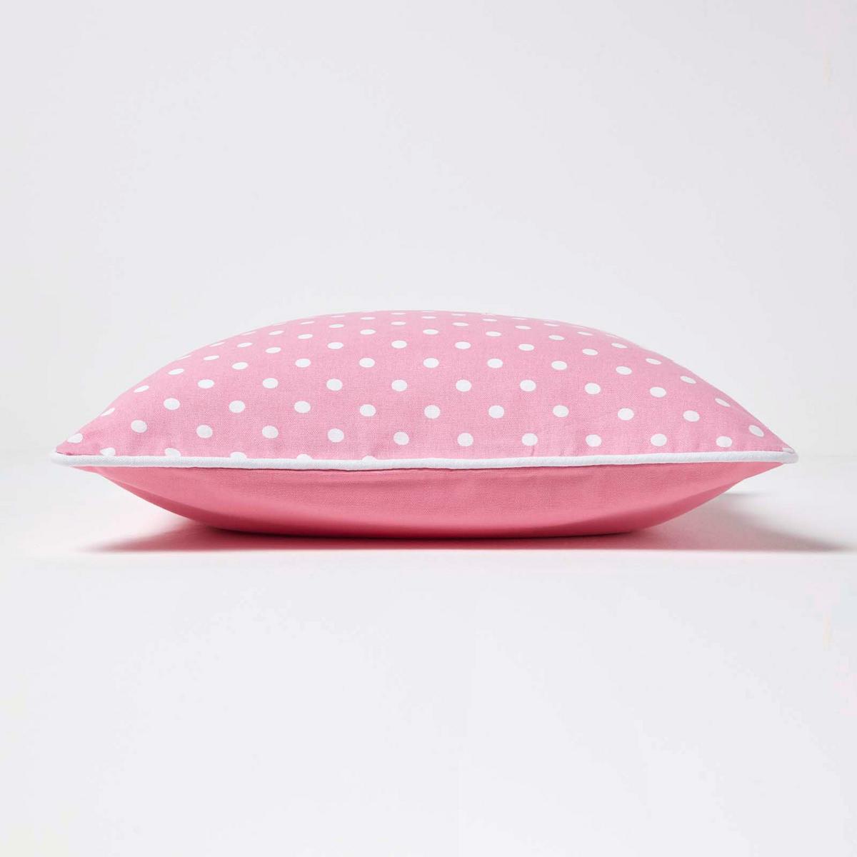 KISSENHÜLLE Polka Dots 30/50 cm, 100% Baumwolle - Rosa, Textil (30/50cm) - Homescapes
