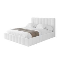 POLSTERBETT mit Bettkasten und Lattenrost, Boxbett ohne Matratze - FINO 180x200 Weiß - Weiß, Holzwerkstoff/Textil (180/200cm) - ALTDECOR