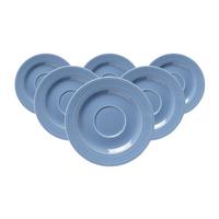 KAFFEEUNTERTASSEN Levi Blau ø 15,5 cm 6er Set - Blau, Keramik (15.5cm) - Ritzenhoff Breker