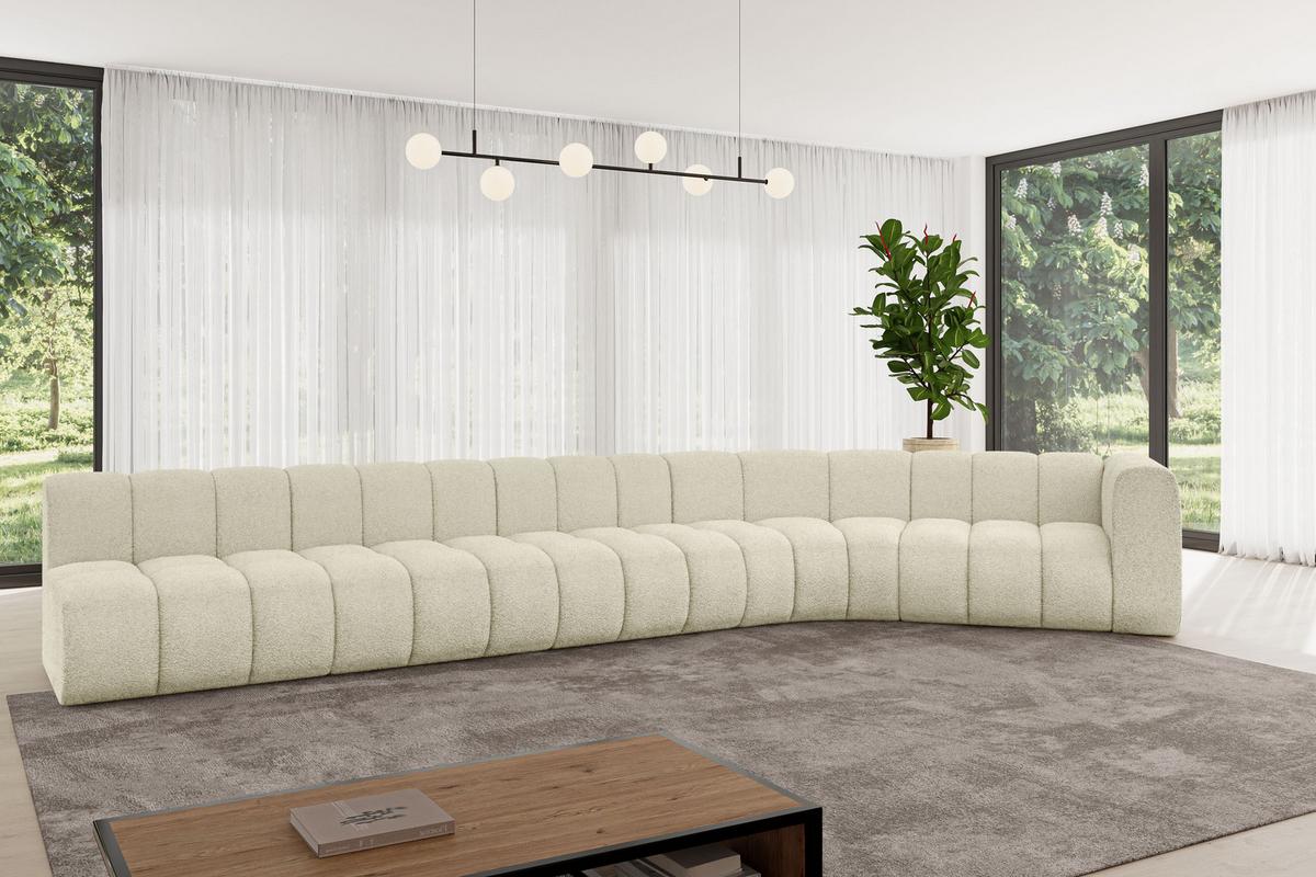 ECKSOFA modulares Sofa Karex-L3 - 490x194x70 cm Beige - Beige, Holzwerkstoff/Textil (490/194cm) - ALTDECOR