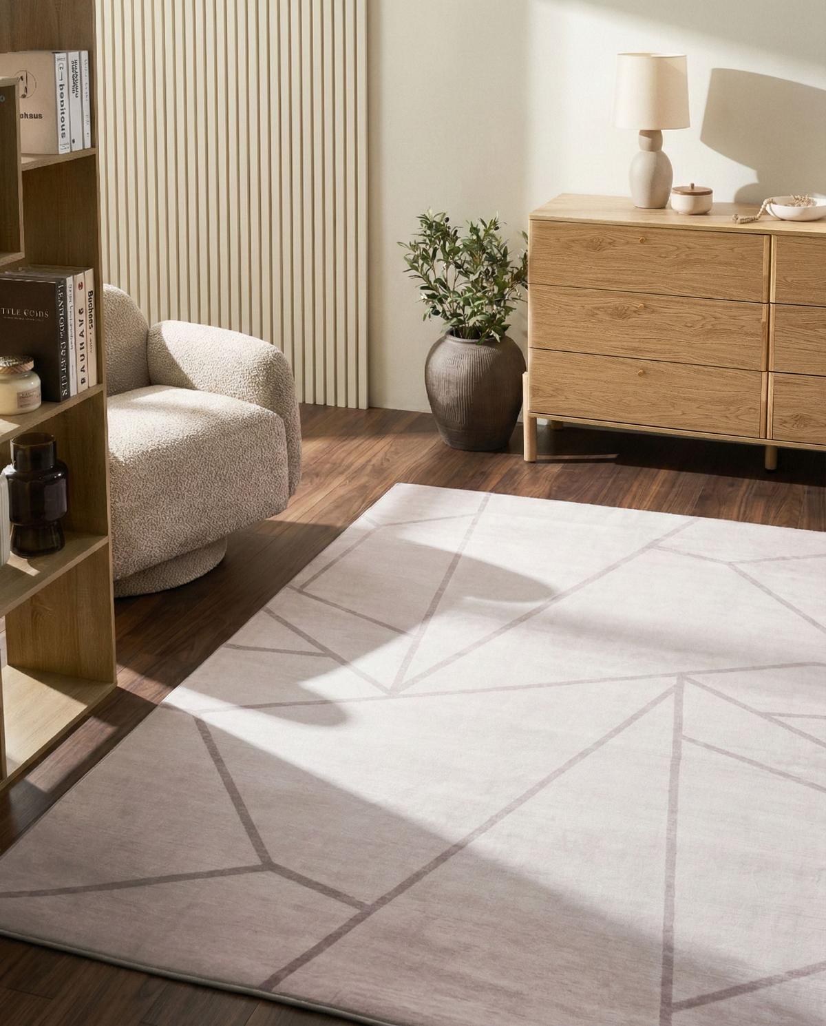 TEPPICH Hellbeige 160/230 cm Posof - Beige, Textil (160/230cm) - Beliani