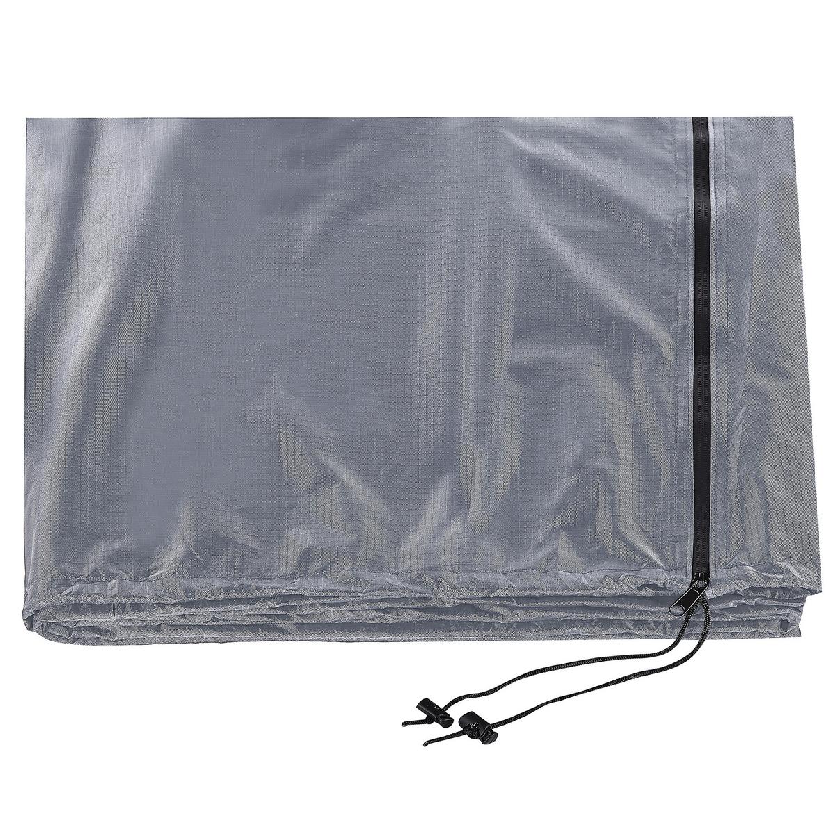 REGENSCHUTZ für Hängesessel 200/120/120 cm Chuva - Grau, Kunststoff (200/200/120cm) - Beliani